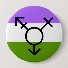 Genderrevolutie LGBTQA Genderqueer niet-Binair Ronde Button 4,0 Cm
