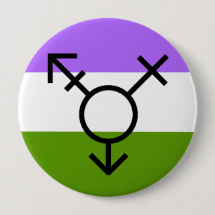 Genderrevolutie LGBTQA Genderqueer niet-Binair Ronde Button 4,0 Cm