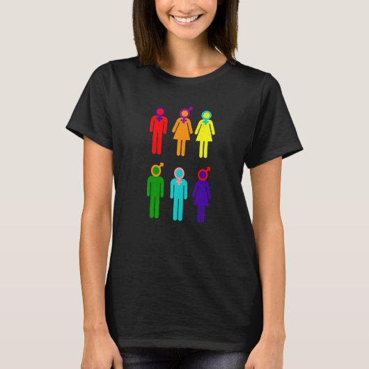 Genders Pride Lgbtq Rainbow Transgender Bisexual L T-shirt (Voorkant)