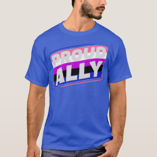 Gendertievloeistof Proud Ally LGBT Gendervloeivlag T-shirt