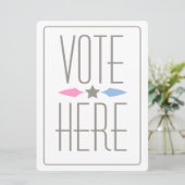 GENDERVERKLARING VAN DE STEMMING KAART (Staand voorkant)