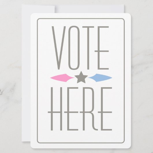 GENDERVERKLARING VAN DE STEMMING KAART (Voorkant)