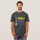 Gendervloeibaar Androgyne in niet-binaire toestand T-shirt (Voorkant volledig)