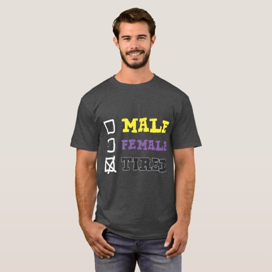 Gendervloeibaar Androgyne in niet-binaire toestand T-shirt (Voorkant volledig)