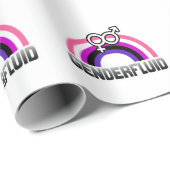 Gendervloeibaar geslachtsymbool cadeaupapier (Rol Hoek)