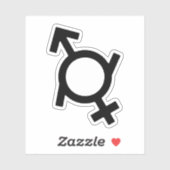 Gendervloeibaar Vrouw en mannelijk geslacht symboo Sticker (Vel)