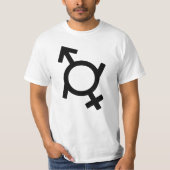 Gendervloeibaar Vrouw en mannelijk geslacht symboo T-shirt (Voorkant)