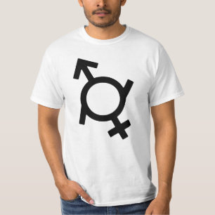Gendervloeibaar Vrouw en mannelijk geslacht symboo T-shirt