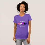 Gendervloeibaarheidsprideontwerp met harten/een pa t-shirt (Voorkant volledig)