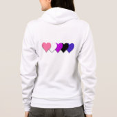 Gendervloeibaarheidspridvlag met hart hoodie (Achterkant)
