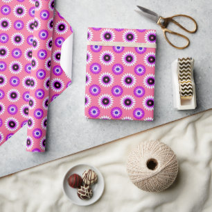Gendervloeibaarheidsprijs-roze bloem cadeaupapier