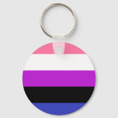 Gendervloeide Flag LGBT-Sleutelhanger Sleutelhanger (Voorkant)