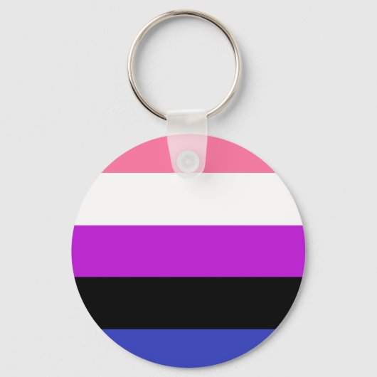 Gendervloeide Flag LGBT-Sleutelhanger Sleutelhanger (Voorkant)