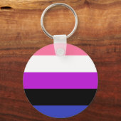 Gendervloeide Flag LGBT-Sleutelhanger Sleutelhanger (Voorkant)