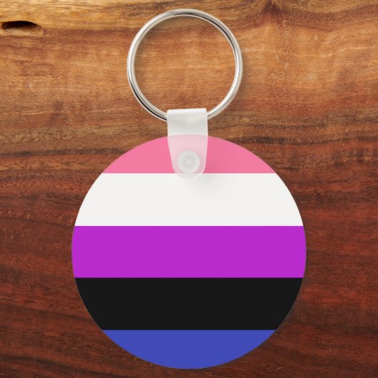 Gendervloeide Flag LGBT-Sleutelhanger Sleutelhanger (Voorkant)