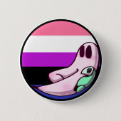 Gendervloeide Freshno Night Crawler Pride Pin Ronde Button 5,7 Cm (Voorkant)