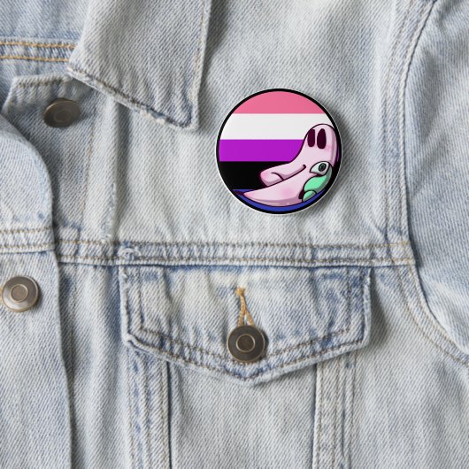 Gendervloeide Freshno Night Crawler Pride Pin Ronde Button 5,7 Cm (In situ)