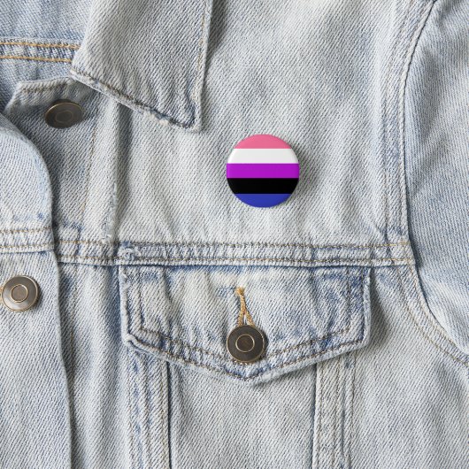 Gendervloeide Pride Flag Badge Ronde Button 3,2 Cm (In situ)