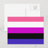 Gendervloeide Pride Flag Briefkaart (Voorkant / Achterkant)