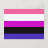 Gendervloeide Pride Flag Briefkaart (Voorkant)