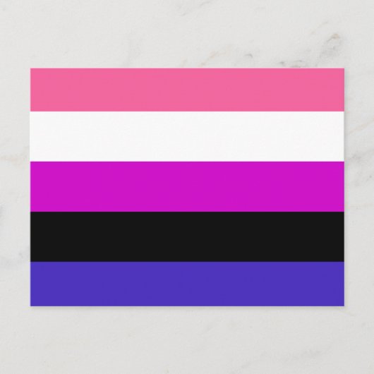 Gendervloeide Pride Flag Briefkaart (Voorkant)