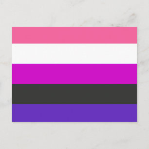 Gendervloeide Pride Flag Briefkaart