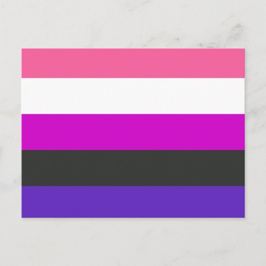 Gendervloeide Pride Flag Briefkaart (Voorkant)