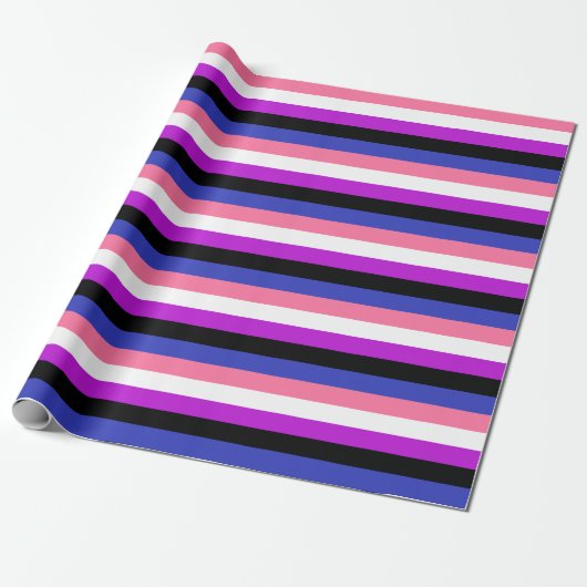 Gendervloeide Pride Flag Cadeaupapier (Uitgerold)
