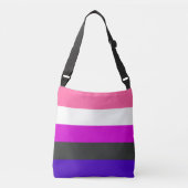 Gendervloeide Pride Flag Crossbody Tas (Voorkant)