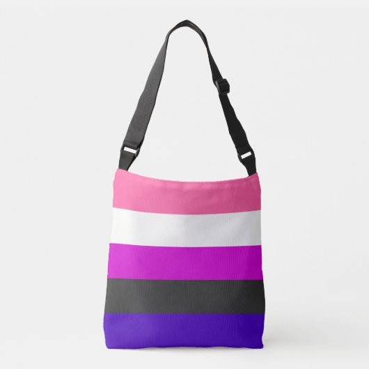 Gendervloeide Pride Flag Crossbody Tas (Voorkant)