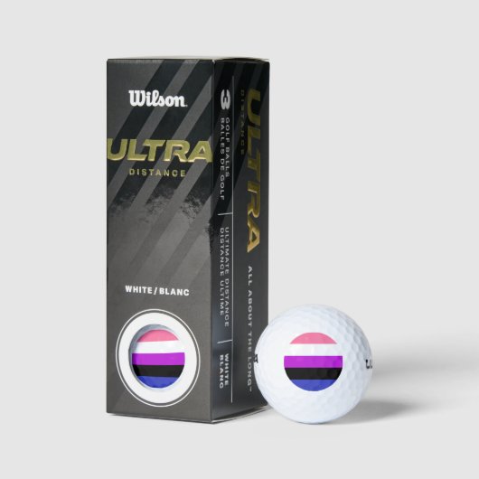 Gendervloeide Pride Flag Golfballen (Verpakking)