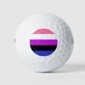 Gendervloeide Pride Flag Golfballen (Voorkant)