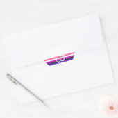 Gendervloeide Pride Flag Hart Sticker (Envelop)