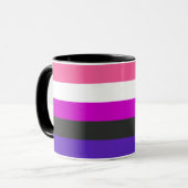 Gendervloeide Pride Flag Mok (Voorkant links)