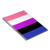 Gendervloeide Pride Flag Notitieboek (Rechterzijde)