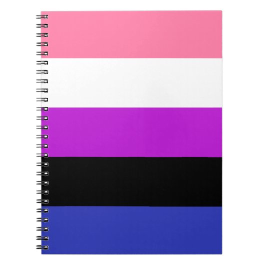 Gendervloeide Pride Flag Notitieboek (Voorkant)