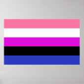 Gendervloeide Pride Flag Poster (Voorkant)