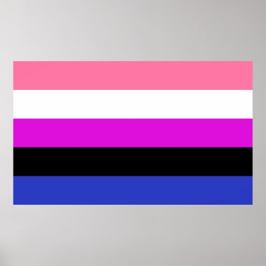 Gendervloeide Pride Flag Poster (Voorkant)