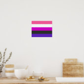 Gendervloeide Pride Flag Poster (Keuken)