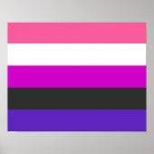 Gendervloeide Pride Flag Poster (Voorkant)