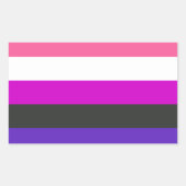 Gendervloeide Pride Flag Rechthoekige Sticker (Voorkant)