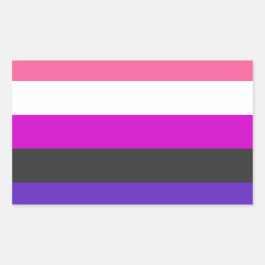 Gendervloeide Pride Flag Rechthoekige Sticker (Voorkant)