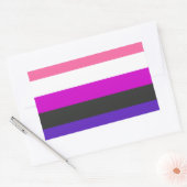 Gendervloeide Pride Flag Rechthoekige Sticker (Envelop)