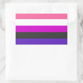 Gendervloeide Pride Flag Rechthoekige Sticker (Tas)