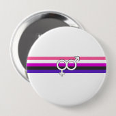 Gendervloeide Pride Flag Ronde Button 4,0 Cm (Voorkant /achterkant)