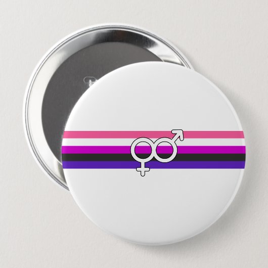 Gendervloeide Pride Flag Ronde Button 4,0 Cm (Voorkant /achterkant)
