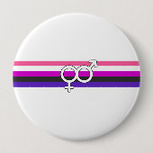 Gendervloeide Pride Flag Ronde Button 4,0 Cm (Voorkant)