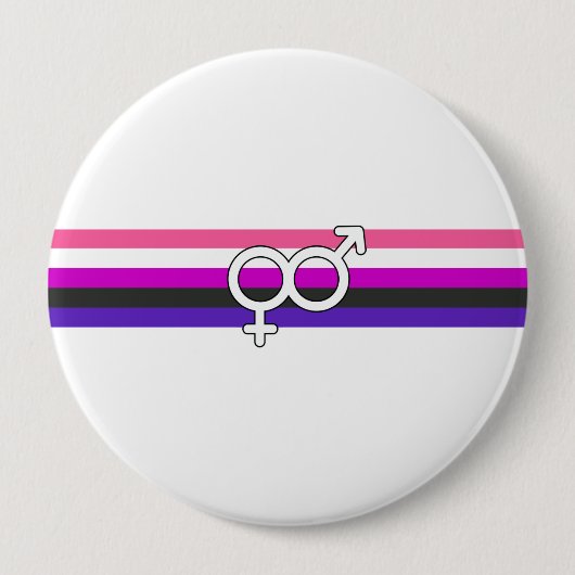 Gendervloeide Pride Flag Ronde Button 4,0 Cm (Voorkant)