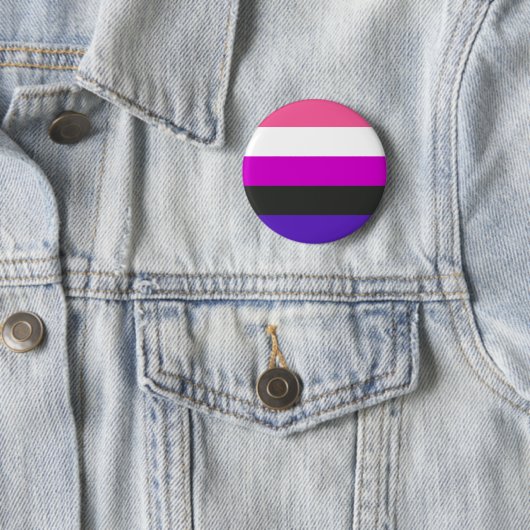 Gendervloeide Pride Flag Ronde Button 5,7 Cm (In situ)