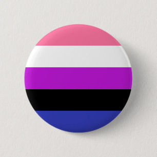 Gendervloeide Pride Flag Ronde Button 5,7 Cm